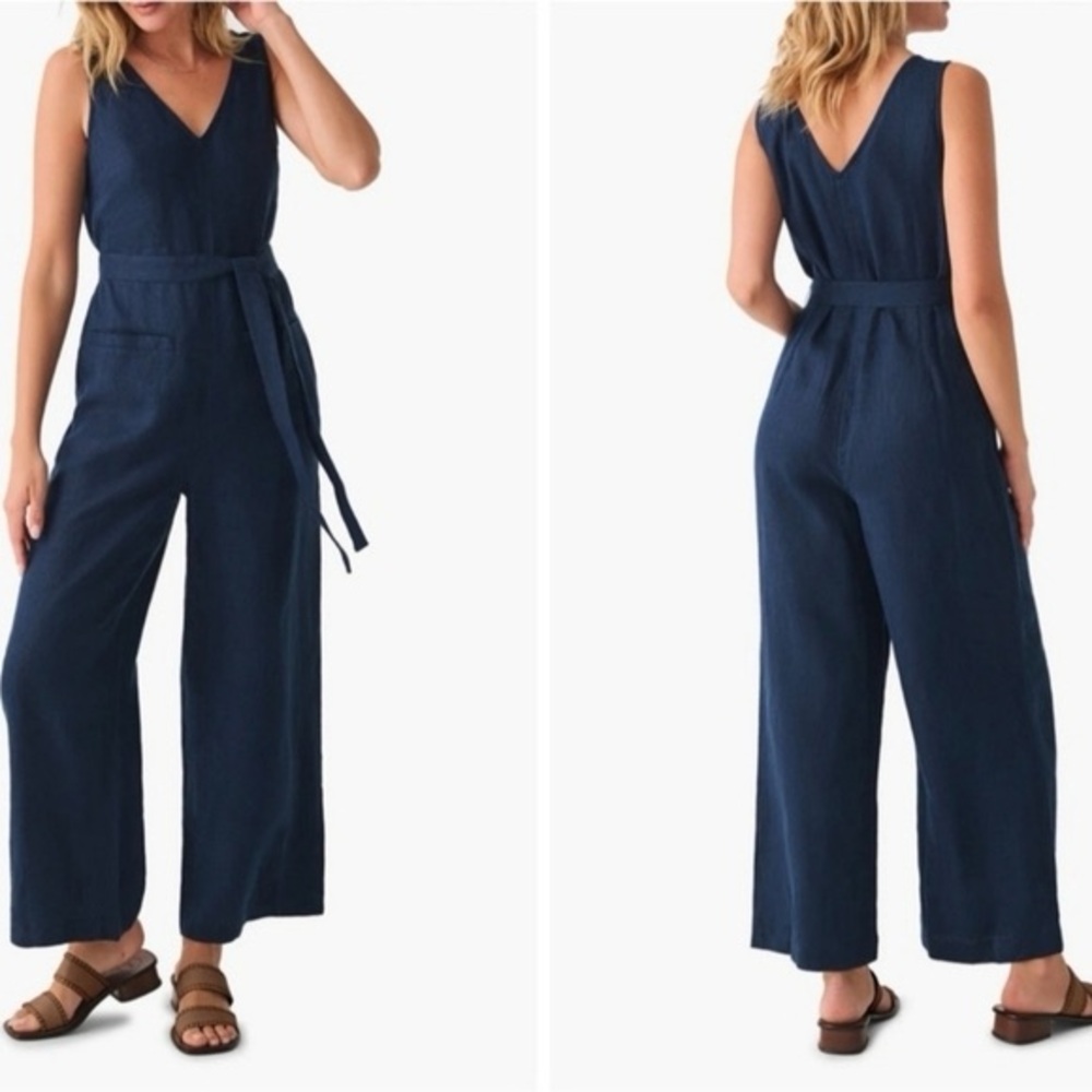 Faherty Catalina Linen Jumpsuit - only worn once